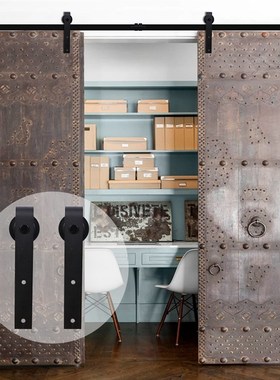 极速LWZH eEuropean Wood Barn Door 6FT/6.6FT/7FT/7.5FT/8.2FT/