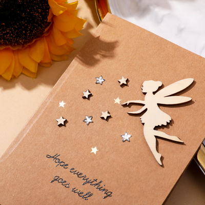 新品vintage kraft birthday cards best wiMshes卡 贺卡get goes
