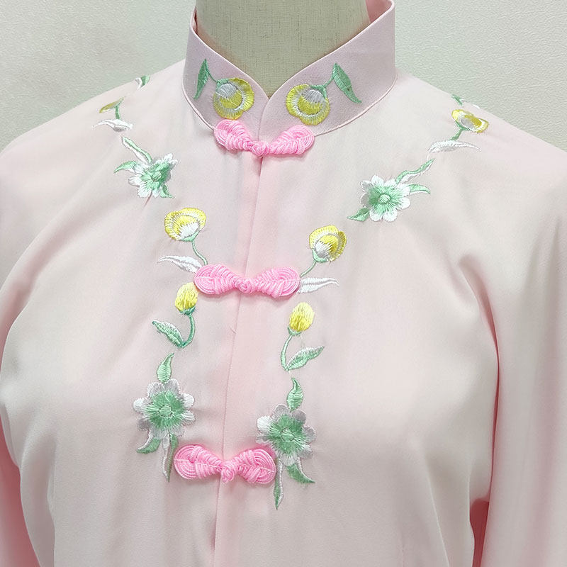 新品戏剧青衣对披戏o曲新款越剧黄梅戏戏服浅色素雅绣花剧团舞蹈