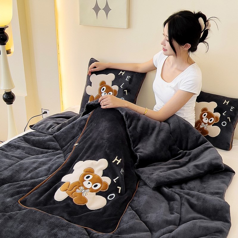 极速抱枕被子两用冬天加厚2025新款汽车车用午睡枕头Y毯子折叠二