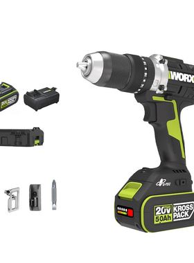 极速。WU377无刷充电冲击电y钻多功能大扭力150牛米无线锂电电钻