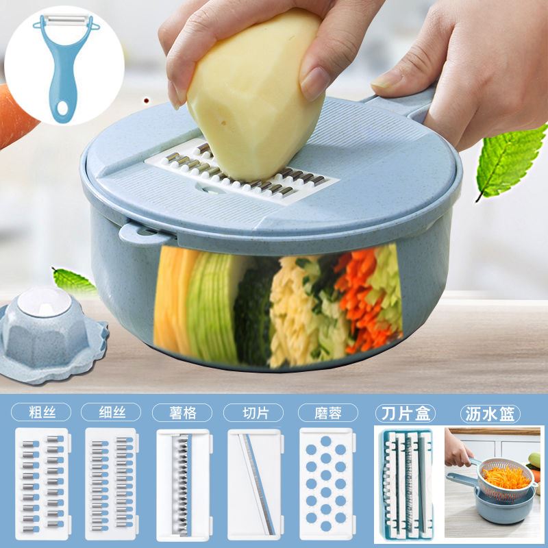 极速多功能切菜器土豆丝切丝神器刨丝器切片器厨O房用品12/6件套
