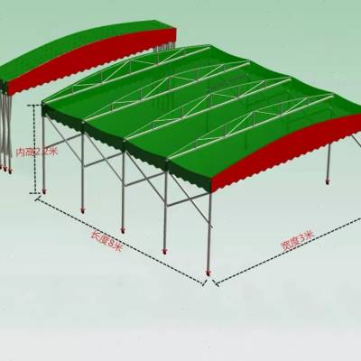 极速排档折叠帐篷大型户外收缩蓬活动遮I阳蓬移动推拉棚夜市伸缩