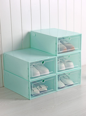 极速3PCS Transparent plastic shoe box dustproof Shoes Zcabin