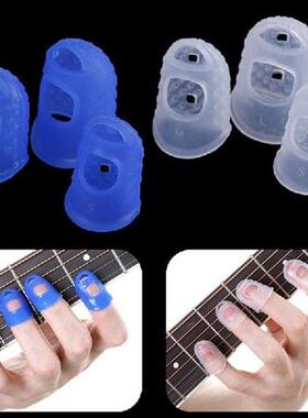 极速4Pcs/Set Silicone Finger Guards Guitar NFingertip Protec