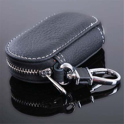 极速Leather Car Key Wallets MeAn Key Holder Housekeeper Keys