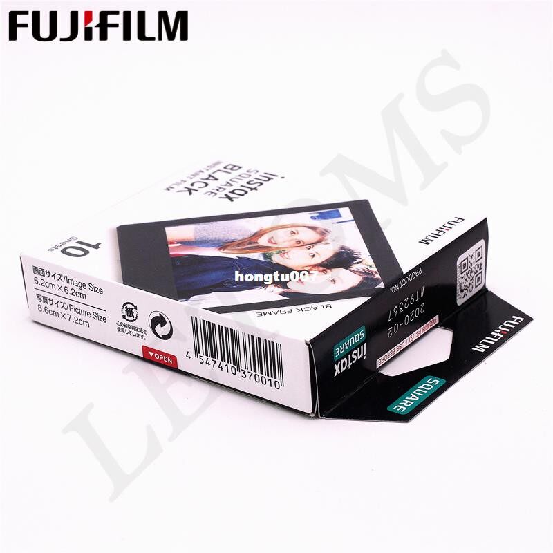 极速2018 Genuine Fujifilm Instax 10 GSheet SQUARE Black Fram