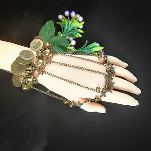 极速采耳手铃紫霞仙子手链u古风有声一对声音配饰民族风印度舞流