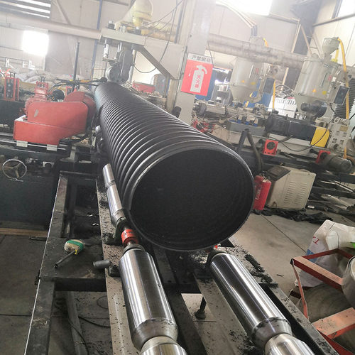 极速海玉现货供应 hdpe钢带波纹管D大口径增强螺旋波纹管pe钢带波