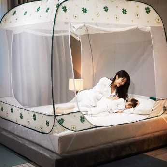 极速厂销新款免安装蚊帐家用18X2x22纹G帐15m1一米2二8五5床文帐
