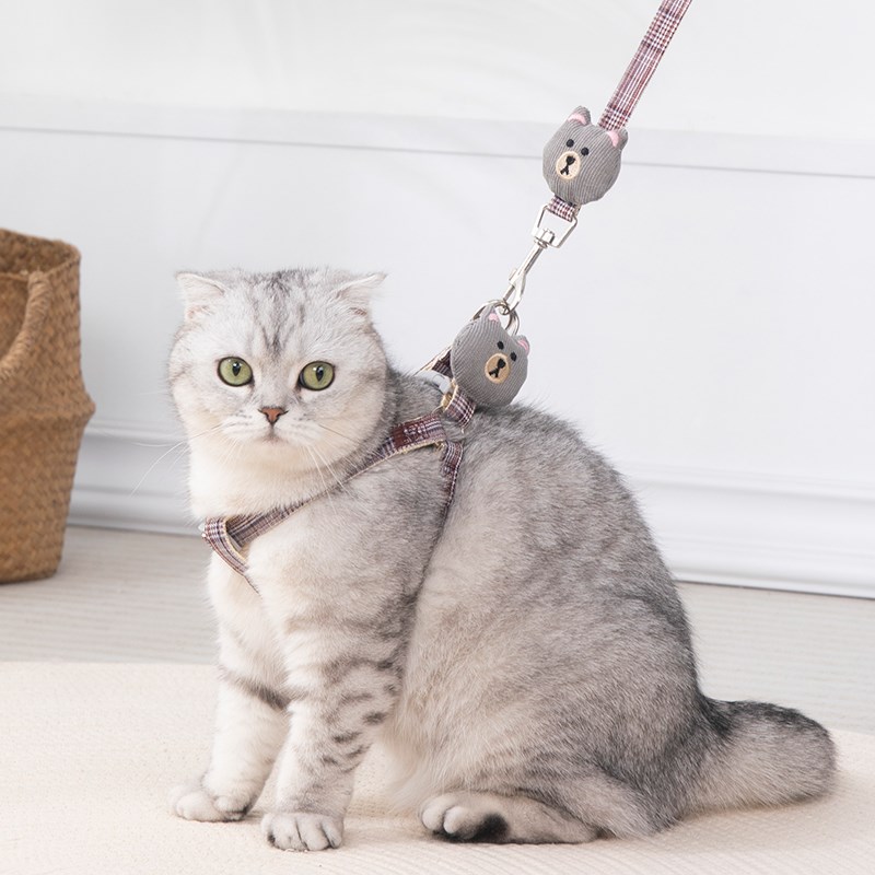 极速背心式猫咪牵引绳小型t犬胸背带泰迪柯基博美比熊幼犬狗链子