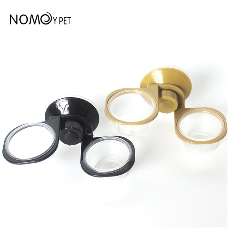 极速挂壁式爬宠爬虫睫角守宫蜥y蜴蜘蛛透明吸盘食水盆双用喂食台