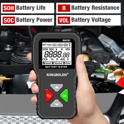 极速BM550 eCar Battery Tester 6V 12V 24V 100-2000 CCA 2Ah-22