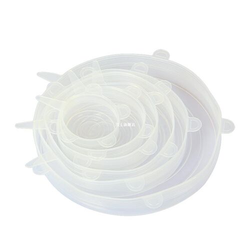 新品6pcs/Lot Unkiversal Silicone Suction Lid-bowl Pan Cookin