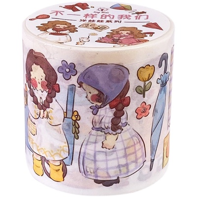 极速可爱肉球风维吉娜洋娃娃特油和纸带离型纸Q整卷胶带手账拼贴