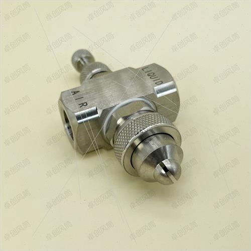 极速新品可c调空气雾化喷嘴二流体气x水混合雾化喷头降温加湿304