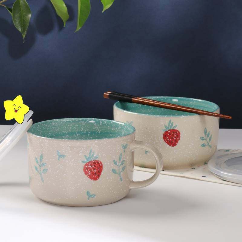 极速泡面碗单个i陶瓷碗带盖子密封碗保鲜盒带盖子饭盒圆形水果便,节庆用品/礼品,文化创意餐具,淘宝优惠券,粉丝福利购,淘宝优惠卷