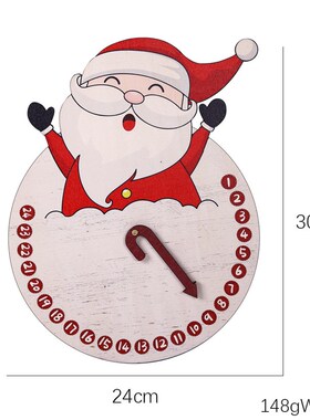 极速新品2d022新款耶诞木质挂件室内装饰耶诞树挂件耶诞雪人时钟