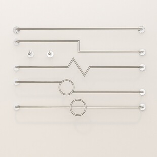 服装店货柜展示架上墙横杆挂衣架不锈钢拉丝正挂陈列架挂版货架