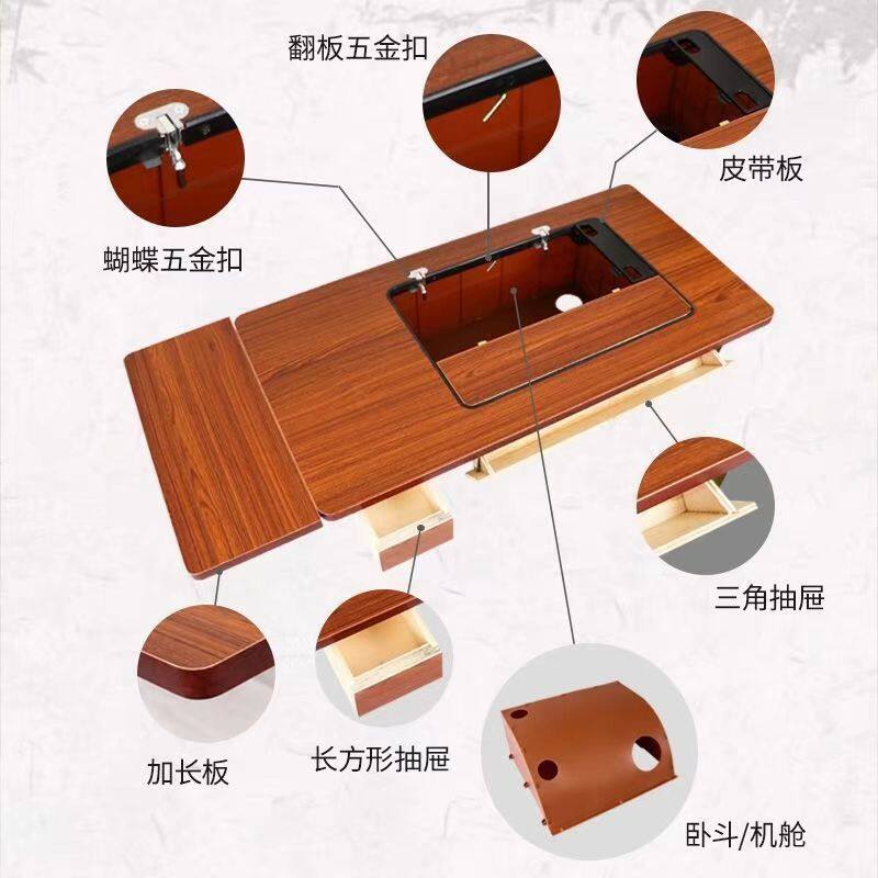 老式缝纫机台板面板家用脚踏配件飞人上海蝴蝶标准牌脚踩实木通用