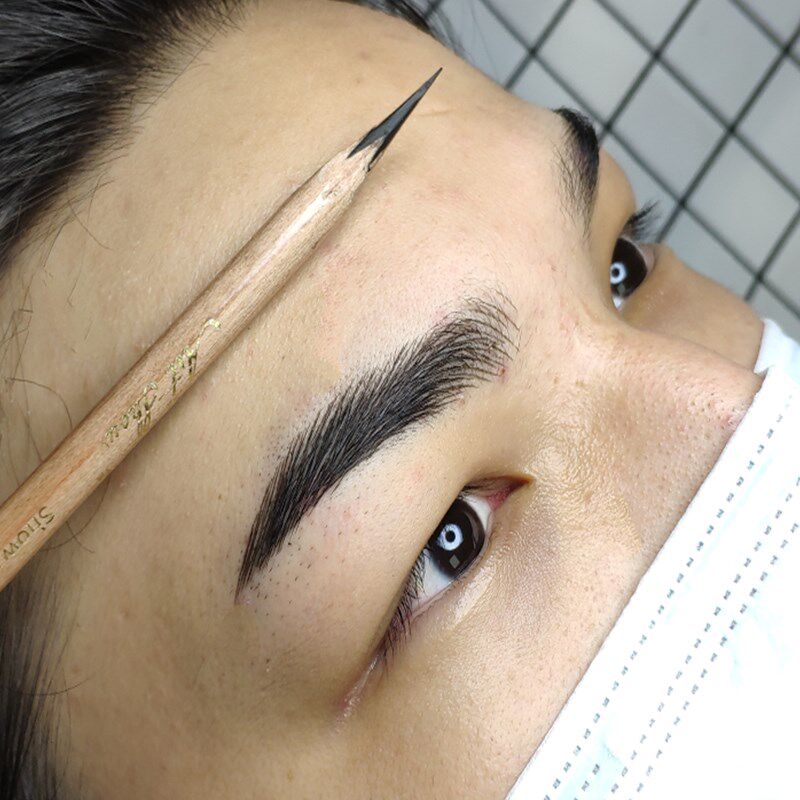 极速纹绣师专业用k眉笔防水防麻定型画线条设计野生眉根根分明硬