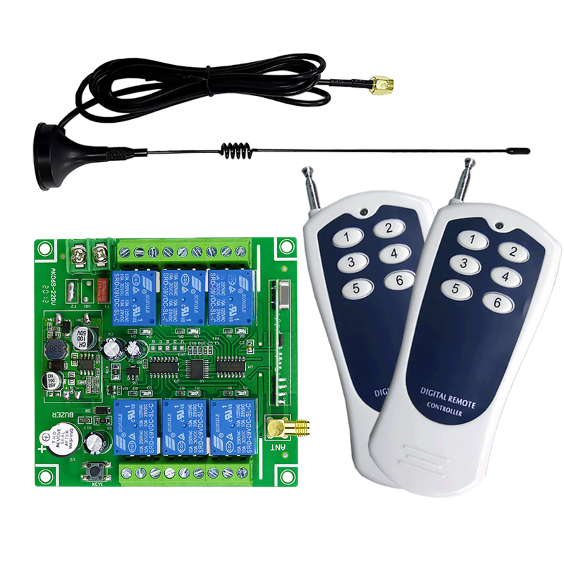 极速奥柯12V-36V 220V 6B路无线遥控开灯具电机水泵配电箱开关工
