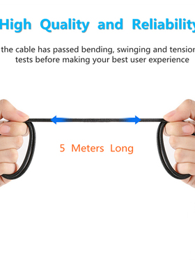 极速5m b16Ft Earphone Headphone Extension Cable 3.5mm Jack M