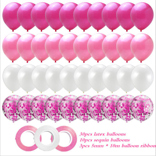 新品40PCcS rose gold balloon confetti set helium balloon bab