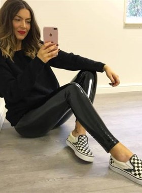 极速Hot Sexy Women Gothitc Leggings Wet Look PU Leather Legg