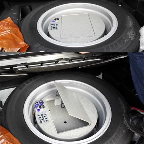 极速车载密码箱车上密码箱汽车密码柜私房钱M防撬现金备胎位置安