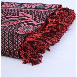 极速老式线毯纯棉针织毯处理x牀单薄毯子单人夏季沙发流苏边休闲