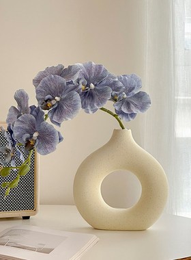 高档蝴蝶兰c仿真花桌面摆件假花室内客厅摆设花艺家居装饰乔迁花