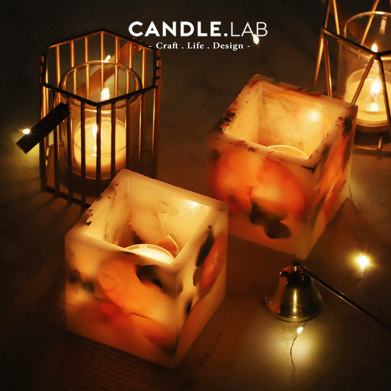 CANDLE.LjAB  蜡烛用方形中空防风蜡烛托PC透明硬质塑料蜡烛模具