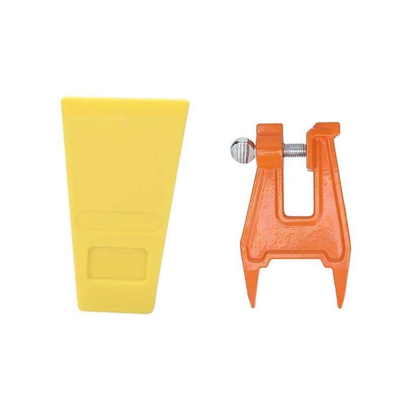 5.5英寸黄色伐木楔子+导板固定架油锯链条导板支架 链锯套装配件