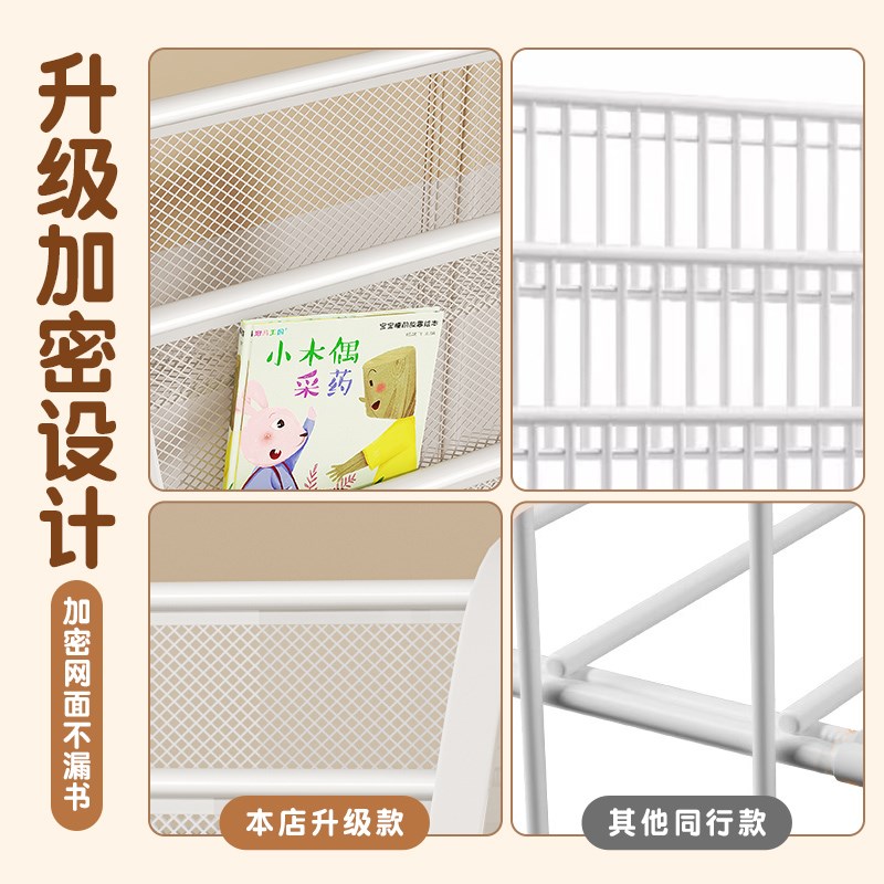 儿童书架a家用绘本架移动玩具收纳层架简易宝宝书柜置物架落地