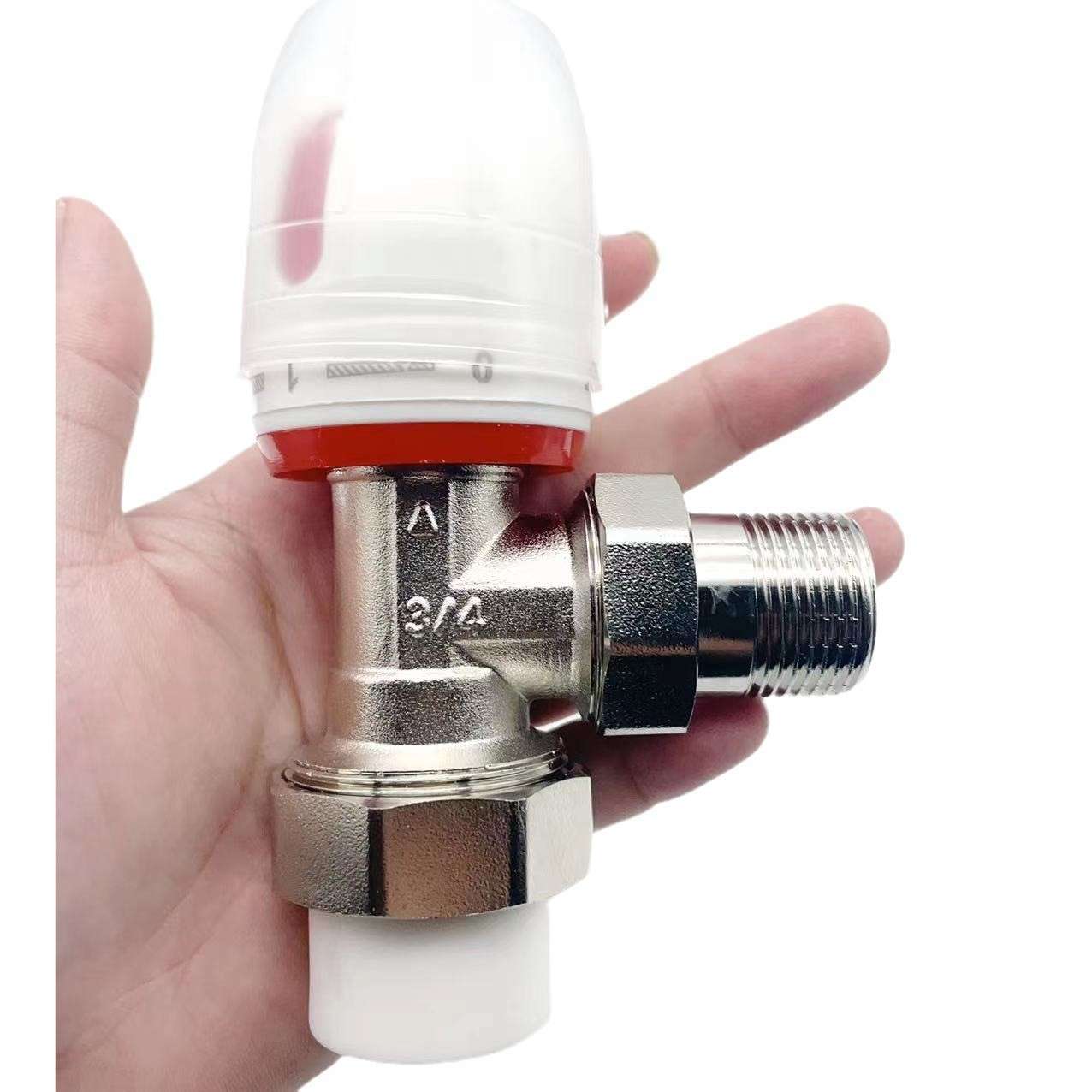 25PPR温控阀暖气片配件开关分水器铝塑管接口小背篓卡扣角式直式