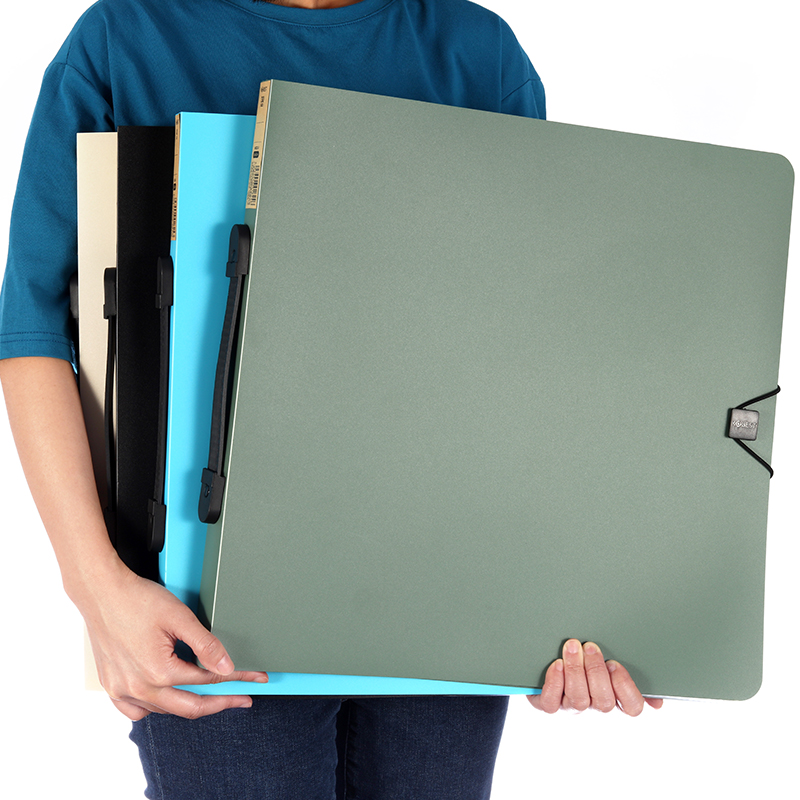 正方形国画收纳册i儿童美术作品收藏夹34x34画册收纳袋资料册40x4