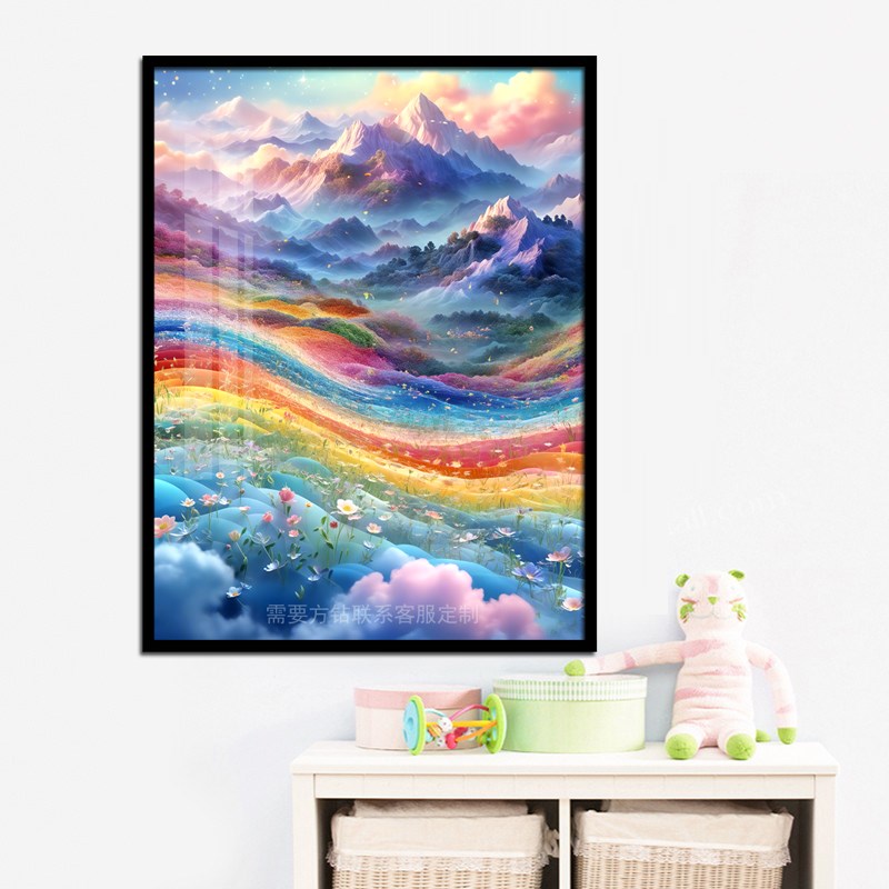 七彩仙境钻d石画卧室手工贴钻十字绣客厅2024新款钻石绣梦幻风景