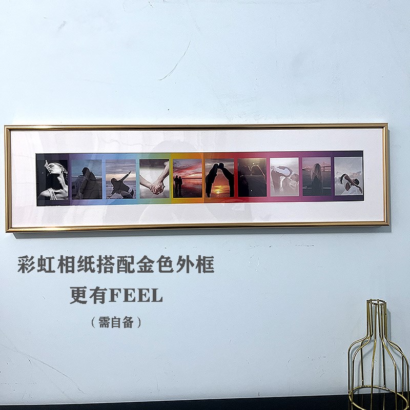 铝合金拍立得相框彩虹相纸专用闺蜜朋友sqM方相纸儿童像架摆台挂
