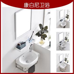 卫生间家用洗脸盆阳台洗手盆小户型落地搓衣不锈钢支架面盆洗手池