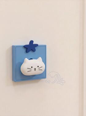 【原创】蓝莓小猫开关面板装饰套3d打印拨杆开关装饰86面板保护套
