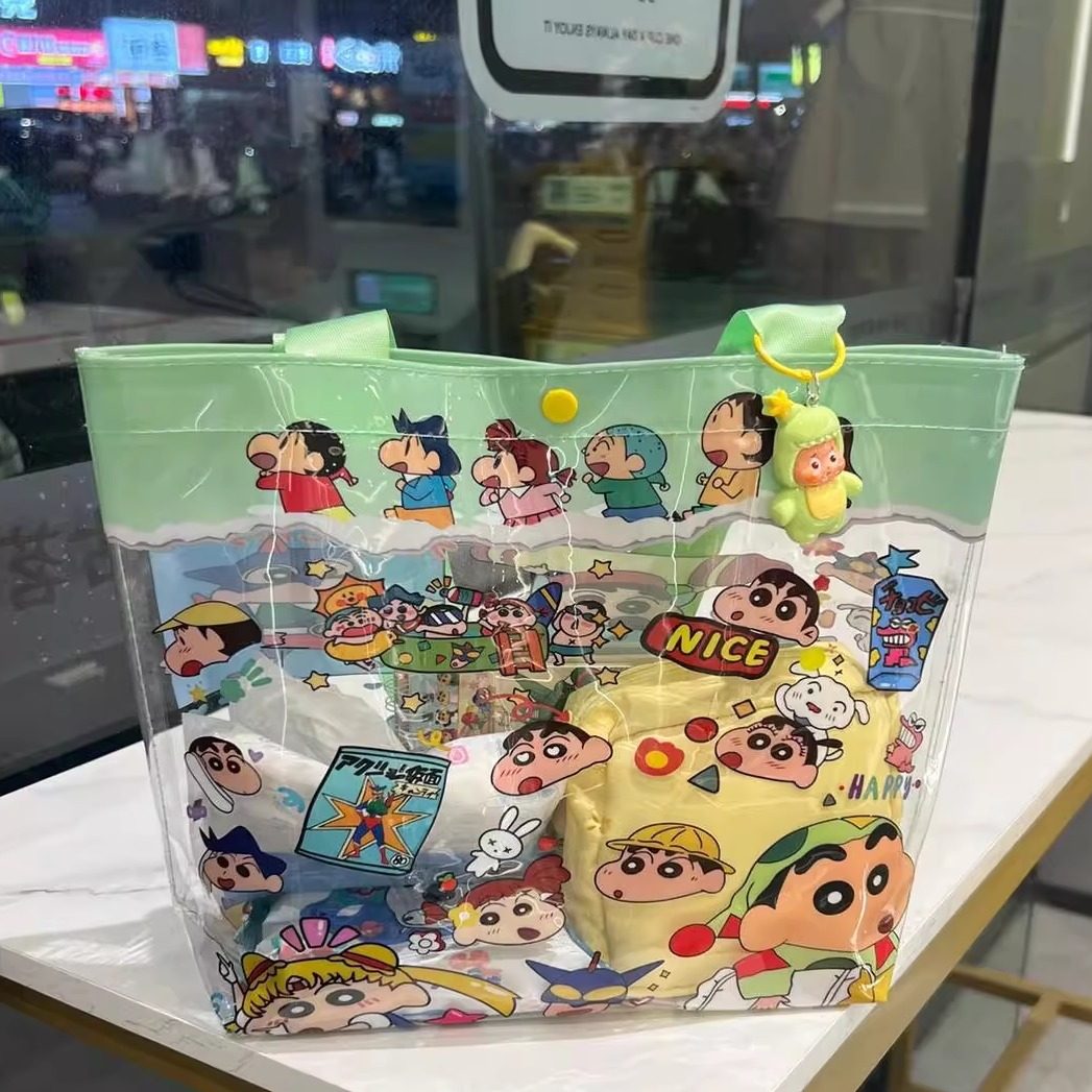 日韩卡通动漫PVC透明手拿包