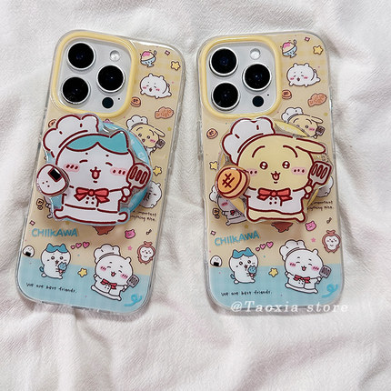 超火可爱吉伊卡哇适用苹果16手机壳iPhone15promax磁吸保护壳带支架13/14高级感16Pro新款硅胶情侣软壳男女款