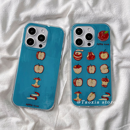 ins简约小众艺术感适用苹果16手机壳iPhone15promax保护壳13/14高级感16Pro新款硅胶防摔创意情侣全包男女软p
