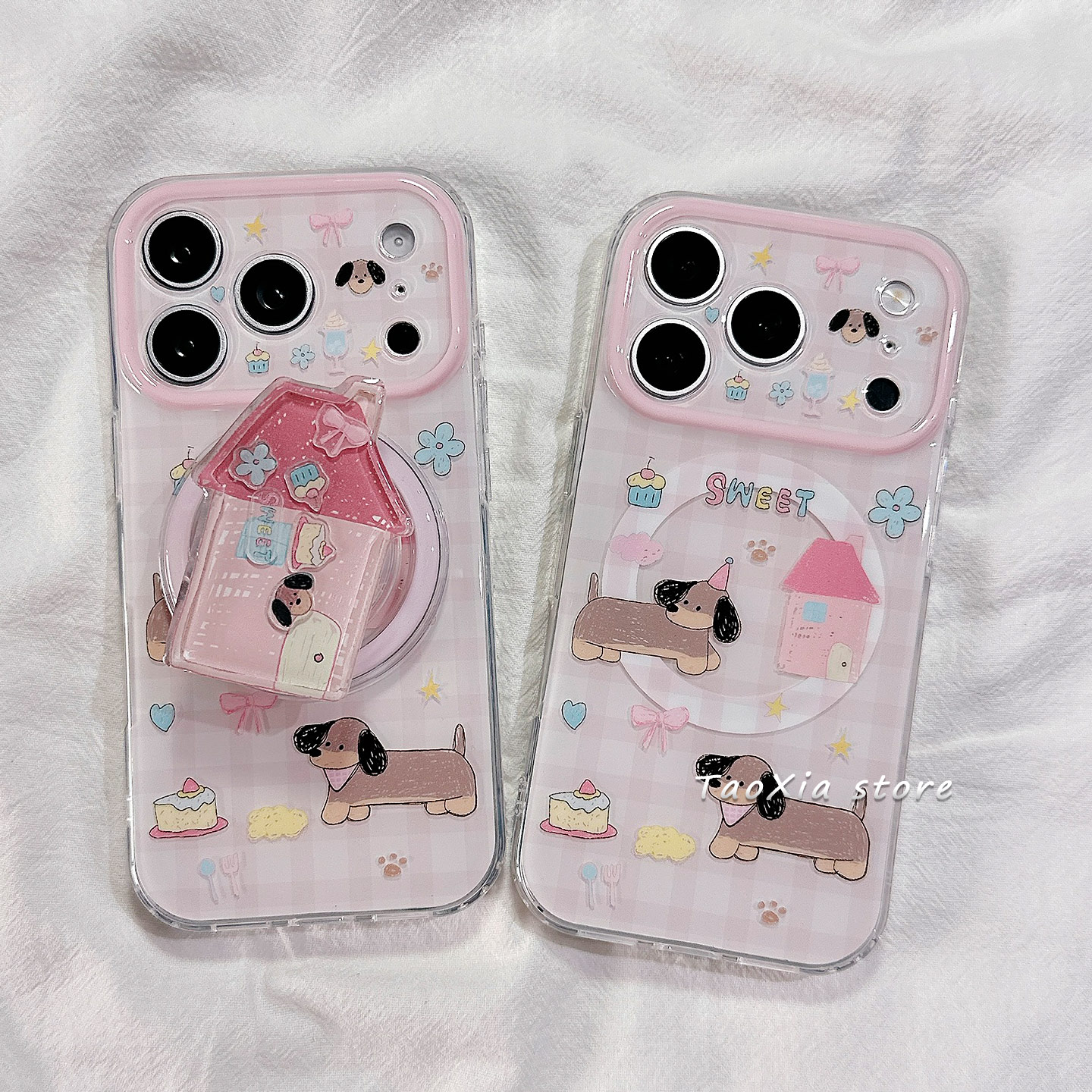适用于iPhone格纹小众可爱手机壳图片