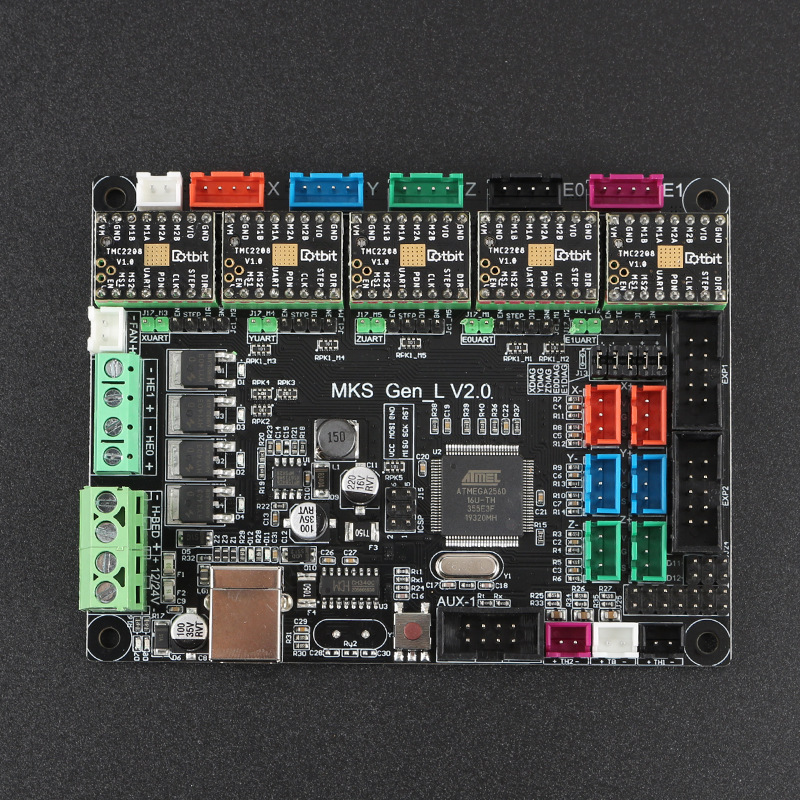 3D打印机MKS GEN L V2.0主板+TMC2208步进电机驱动器套件 marlin