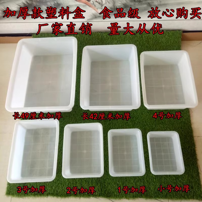 塑料冰盘小号收纳盒长方形小盘子无盖冰盒熟食盘烧烤麻辣烫选菜盘