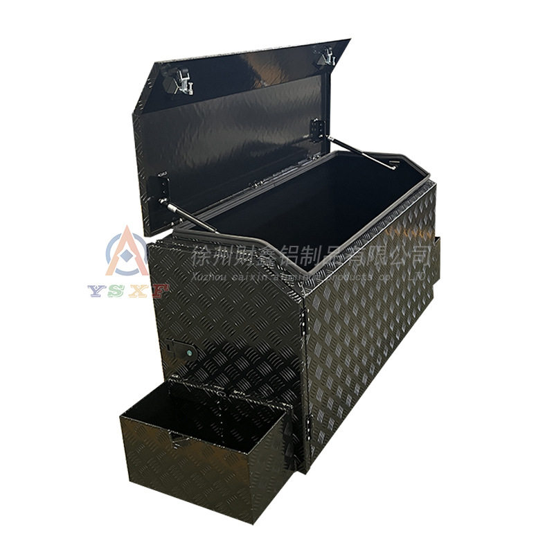 花纹房车工具箱 户外露营房车铝工具箱 安装工具柜带锁