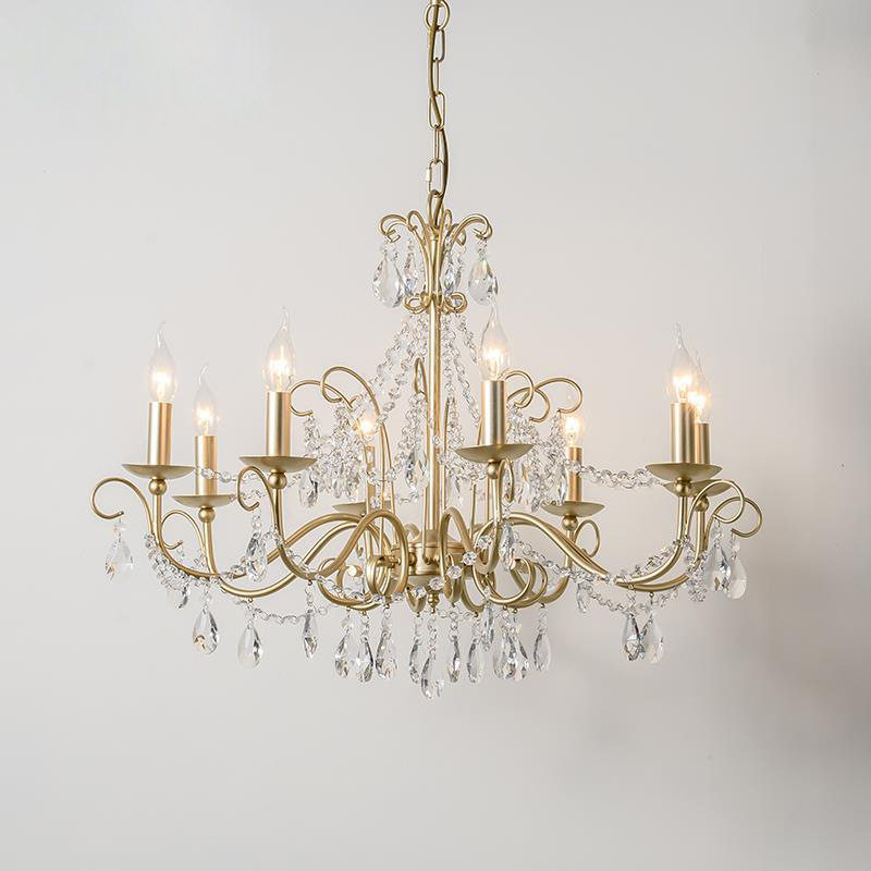 2022新款美式吊灯客厅灯餐厅乡村创意个性灯具简约轻奢卧室水晶灯
