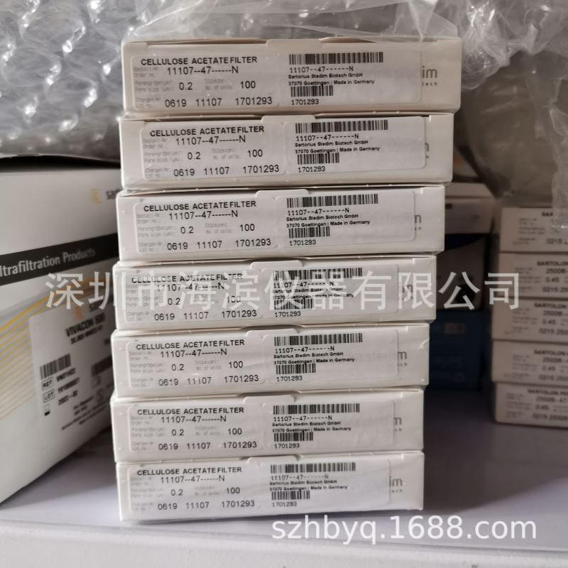 赛多利斯11106-025N 0.45μm Φ25mm醋酸纤维过滤膜100片/包